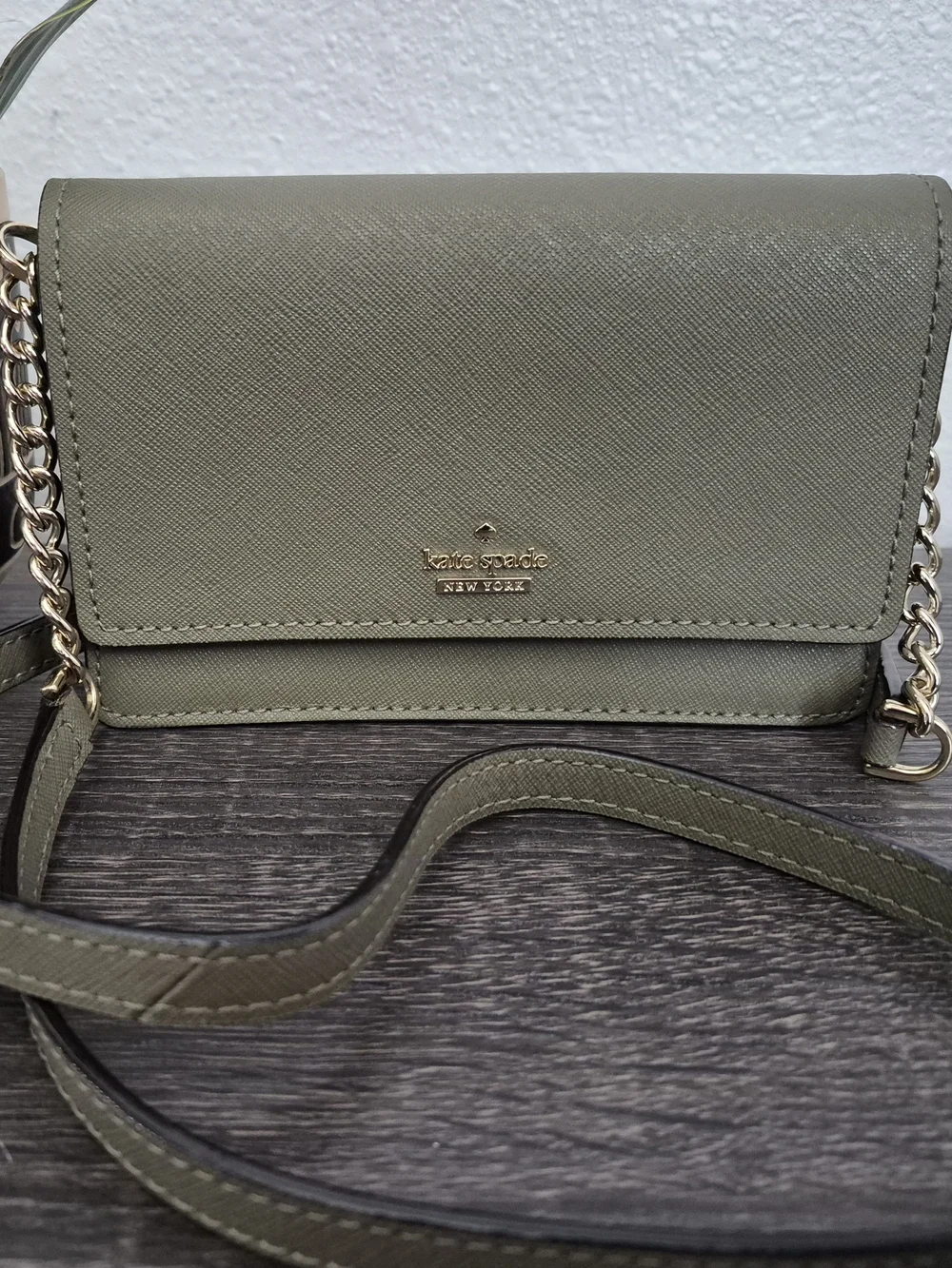 kate spade Olive Green Chainlink Mini Crossbody